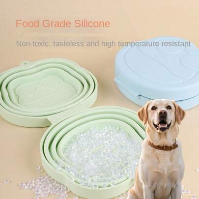 Multifunktionale Silikon Leckermatte und langsame Fütterungsschüssel mit Saugnapf - faltbare Katzen/Hunde Futter Matte zur Angstlinderung, rutschfeste tragbare Fütterungsstation, spülmaschinenfeste Reiseschüssel für Trocken-/Nassfutter (Geschenk für Haustierliebhaber)