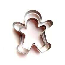 2pcs Gingerbread Man Cookie Cutter Set, Stainless Steel Baking Mold For Gingerbread, Cookies, Cakes, Christmas Baking Tools Christmas Christmas Decorations Christmas Pajamas Christmas Gifts Christmas Decor
