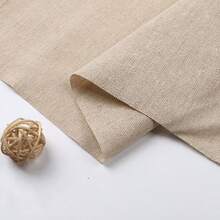 Natural Linen Embroidered Fabric, Solid Color Linen Cloth, Linen & Hemp Blended Fabric, Suitable For Tablecloths, Clothing, Crafts And Accessories - Multicolor - View 9