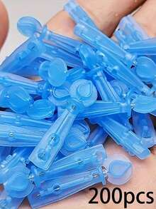 50 件/100 件/200 件一次性黑头粉刺去除工具，用于面部护理和沙龙的皮肤科痤疮提取器、黑头去除器、美容、护肤产品、水疗、自我护理、护肤工具、面部护理、美容师用品、皮肤、洗面奶、面部 - 藍色 - 查看 20