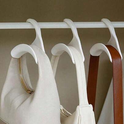 1pc Bag Hanger, Wallet Hanger For Wardrobe, White Organizer Storage Box For Backpack, Clothes Or Handbag,Room,Home,Bedroom,Bathroom,House,Pink Room,Living Room Decor,Travel Stuff,Gift Bag,Gifts For Mom,Dad,Men,Friends,Teacher,Birthday,Wedding,Desk,Shelves,Accessories,Gift Boxes,Funny Gift,Storage