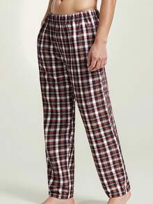 Bộ 3 quần dài ống đứng mặc ngủ/đi chơi họa tiết kẻ caro cho nam, quần thể thao ống đứng, thoáng khí, dáng rộng, có dây rút, có túi, cạp chun, nhiều màu - Nhiều màu - Xem 4