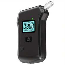 Professional High-Precision Portable Breathalyzer With LCD Digital Display, Black ABS Material, Suitable For Home Use, Home Alcohol Detector | Digital Display Device | Durable Plastic Shell, Alcohol Tester - Black - View 9