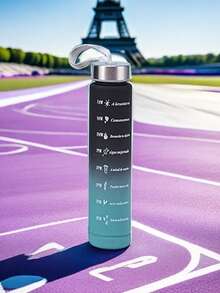 3pcs Portable Gradient Color Sports Water Bottle Set, With Handle & Plastic Straw, Outdoor Water Cup - Multicolor - View 10