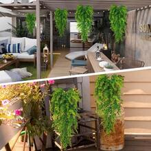 4PC Fake Ivy Leaves Decoration For Indoors & Outdoors, Faux Foliage Greenery Decor For Living Room, Kitchen, Balcony, Garden, Bedroom, Farmhouse Aesthetic - 綠色 - 查看 7