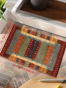 1 قطعة سجادة/بساط أرضي مخملي ذو نمط بوهيمي ملون ومرصع بالكريستال، مناسب لغرفة المعيشة والنوم وطاولة القهوة وديكور المنزل، قابل للغسيل، متوفر بأحجام وتصاميم متعددة للمدخل وغرفة المعيشة والمطبخ وغرفة النوم وغرفة الأطفال، إصدار محدود للأعياد