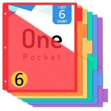 8 Pack 3 Ring Binder Dividers, 8 Tabs Macaroon Color Binder Dividers With Pockets For US Letter Size, Binder Dividers For School Office And Home Organization - Multicolor - View 13