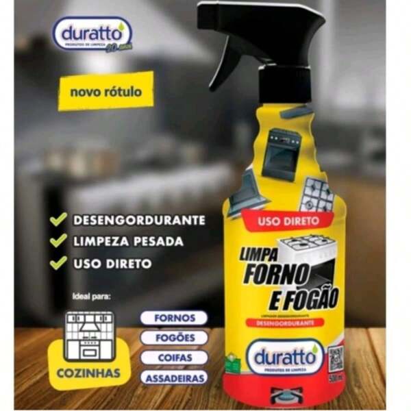Limpa Forno  Fogão Grelhas Air Fryer e Desengordurante Spray 500ml