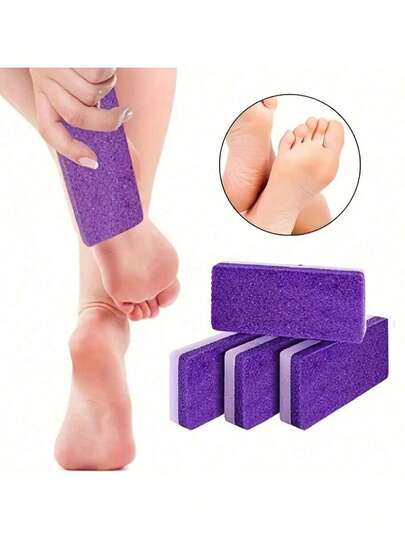 4pcs Pumice Stone For Feet, PU Material Scrubber,  Professional Exfoliating Rock For Feet Hands Body Care, For Feet Hard Skin Callus Remover, Foot Care, Callus Remover Pedicure, Foot Scrubber--Mother's Day Gift, Valentines Gifts, New Years Gifts