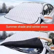 2-In-1 Magnetic Car Windshield Snow Cover, Thick Waterproof All-Season Windshield Protector