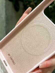 1个极简液态硅胶磁吸无线充电保护壳,兼容 17 Air、16、14、13、12、15 Pro Max Plus,带绒面摄像头保护 - 淺粉色 - 查看 8