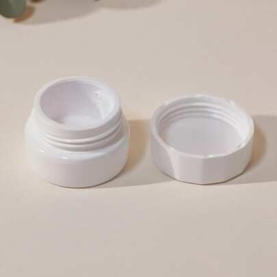 2 lọ mỹ phẩm 5 gram có thể nạp lại, hộp đựng mẫu rỗng có nắp, chai chống rò rỉ cho mỹ phẩm du lịch, kem dưỡng da mặt, tẩy tế bào chết, sơn móng tay, mỹ phẩm dạng rắn