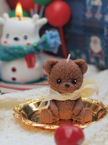 1/2pcs Realistic Teddy Bear Shaped Scented Candle, Cute Souvenir Gift, Handmade Luxury Bear Candle, Couple Gift, Wedding Favor, Home Decor, Wedding Small Gift - Multicolor - View 17