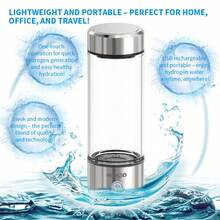 Hydrogen Water Bottle SPE PEM Technology Hydrogen Inhalable Hydrogen Water Bottle Generator 3-Minute Quick Electrolysis 2800ppb Hydrogen Water For Home, Office, Daily Drinking - 銀色PRO - 查看 3