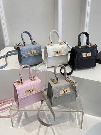 1pc Classic Mini Crossbody Bag, Cute And Unconventional High-End Pu Crossbody Bag, And Avant-Garde New Fashionable Bag, With Fresh And Dopamine Colors, New Youth Style Suitable For Teen Girls, Can Be Worn Crossbody, Adjustable Shoulder Strap, Casual Yet Stylish, Very Suitable For Outings And Can Also Be Given As A Gift To Friends.