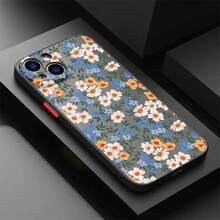 Funda protectora mate para 16 15 Pro 14 Plus 13 12 11, funda de alta calidad 11Pro 12Pro 13Pro, funda a prueba de golpes 14Pro 15Pro 16Pro con patrón natural - Colores mixtos - Ver 8