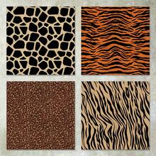 36 Sheets 6inch Leopard Skin, Tiger Stripes, Fish Scale Patterned Scrapbooking Paper, Suitable For Bullet Journals, Collages, Greeting Cards, Scrapbooks And Crafts
