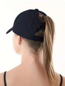 Gorra de béisbol unisex transpirable con agujero para coleta - Gorra deportiva de malla de secado rápido, con correa ajustable/cierre a presión, sombrero ligero de ala ancha con protección UV, banda transpirable, detalles reflectantes; ideal para correr, ciclismo, senderismo, golf, gimnasio, viajes, playa y uso casual; se adapta a coleta/moño bajo, plegable, ajuste cómodo minimalista, gorra de rendimiento ventilada, anti-sudor, gorra deportiva plegable de ajuste unisex - Multicolor - Ver 2