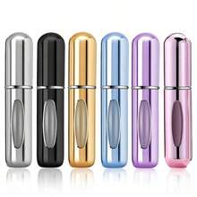 6 Pack Perfume Refillable Bottle Travel Size Mini Atomizer Spray Refill Bottle For Man Women Aluminum Alloy Pocket Dispenser Cologne Sprayer 5ml - Zk04 - 查看 6