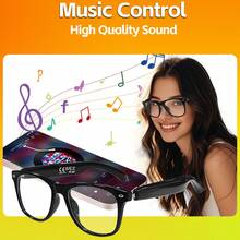 SENBONO AI 翻译智能眼镜 - 音频眼镜 - 100 多种语言翻译智能无线眼镜，具有无线通话、音乐播放、音乐控制、摄像头控制、唤醒语音、100 多种语言面对面和同步视频语音实时翻译无线眼镜，适用于商务办公