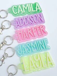Custom Backpack Keychain Name Tag, Personalized Acrylic Name Keychain, Customized Acrylic Name Tag, Fashionable, Colorful, Cute, Simple, Kawaii, Unique Personalized Customized Gifts, Suitable As Christmas Gifts, Valentine's Day Gifts, DIY Customized Birthday Gifts, Anniversary Gifts, Couple Gifts, Mother's Day Gifts, Wedding Gifts, Bridesmaid Gifts, Party Gifts, New Year Gifts, Best Friend Gifts