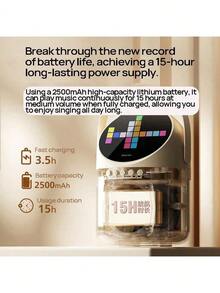 PHILIPS TAS2508 k歌麥克風音響一體麥克風 自帶音效卡家庭ktv音響組 藍牙無線音響 米白色 - 米白色 - 查看 2