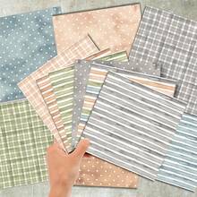 36 Sheets 6inch (Colorful Striped Plaid Polka Dot) Scrapbooking Paper, Suitable For Bullet Journals, Collages, Greeting Cards, Backgrounds, And Crafts - Multicolor - View 6