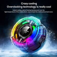 MEMO CX15 2025 New Design Mobile Phone Semiconductor Fast Cooling Heat Sink, AI Intelligent Frequency Conversion, Dgital Display Light, Magnetic Back Clip, Freezing Mobile Phone Heat Sink