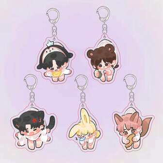 Llavero/colgante de acrílico de fan de TXT, con los miembros Choi, Choi, Choi, Kang Taehyun, Huening Kai, mercancía de ídolo de Kpop