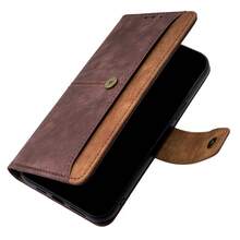 keyunfei 双色柔软触感智能手机保护壳，带多个卡槽、大钱包、支架，兼容 17 Pro/16/16E/15/14/13/12/11/Pro/Max/Plus/X/XS/XR、Galaxy S25/S22/S21/20/S24/S23 Plus/Ultra/FE/EDGE、A12/A14/A15/A16/A20S/A41/A50/A51/A21S/A22/A23/A26/A35/A13/A52/A53/A54/A71/A72/A33、Pixel 9/7A/6A、MOTO E20、Mate 20 Pro/P30/P20/P40 Lite、POCO X3/X6/X7/M6/M7/F7、Note 14/X9B/X8C/11T/11A - 棕色 - 查看 6