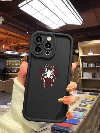 1 pieza Funda de teléfono protectora gruesa y resistente a los golpes con diseño de telaraña de moda, compatible con iPhone 17/17 Pro/17 Pro Max/17 Air/16/11/16 Pro/16 Plus/16 Pro Max/16e/15 Pro Max/13/14/12/7G/8P, Galaxy S25/S25 Plus/S25 Ultra/A16/A36, opción elegante para entusiastas de la moda