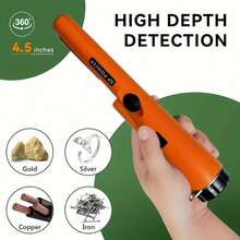 Professional Metal Detector Pinpointer – Handheld Treasure Hunting Wand With Buzzer/Vibration Alerts For Gold, Silver & Relics (Adventure & Archaeology Use) - Orange - View 3