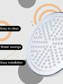 (2-Piece Set, Overhead Shower + Handheld Shower) 9-Inch High Pressure Shower Combo Set, With Handheld Shower Head, Large Panel High Pressure Rainfall Shower Head. Suitable For Shower Room, Bathroom, Commercial Hotel, Home Use. Great Gift For Holidays, Commuting.