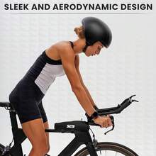 SLS3 Aero - Bolsa de bicicleta de tubo superior, pequeña, estable y segura para carreras de TT y triatlón, accesorios de tres y ciclismo, diseño de perfil bajo premium que reduce la resistencia - Negro - - Ver 4