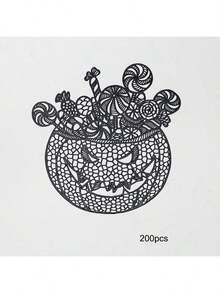 1pc/4pcs/6pcs/200pcs Halloween Skull Thick Heat-Resistant Placemats, Thanksgiving Holiday Hotel Restaurant Decor, Wedding Party Dining Table Cloth, Foil Cutout Pumpkin Nordic Style Waterproof Oil-Proof Heat-Proof Placemats - Multicolor - View 20