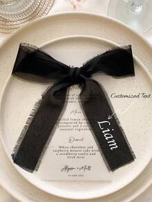 个性化丝绸婚礼丝带、婚礼雪纺丝带名牌、婚礼丝带席位卡、新娘送礼会个性化蝴蝶结伴娘礼物、拼布填充物、衬布、DIY工艺面料、缝纫配件、绗缝材料、粘性面料、衬布、工艺填充物、缝纫项目、DIY缝纫、工艺缝纫填充物、拼布材料、绗缝配件 - 彩色 - 查看 2