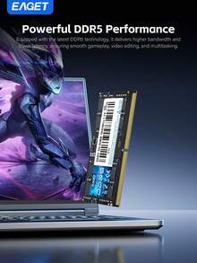 32GB DDR5 RAM Kit(2x16GB), 5600MHz Laptop Memory 16GB & 32GB, CL46, High Performance, Ultra-Fast, Energy Efficient, Gaming & Ultra Book Compatible With Mainstream Notebooks Only, Not For Desktop Computer