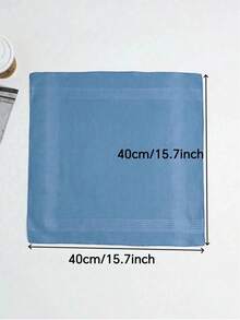 10 paquetes de pañuelos absorbentes de poliéster de unicolor clásico, pañuelos cuadrados pequeños y suaves para que las mujeres mayores se limpien el sudor - Multicolor - Ver 8