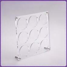 Acrylic Display Stand For Anime Character Badges, Suitable For 58mm Badges, Multiple Styles Available, High Transparency Anti-Dust Thickened, Can Be Used To Display Badges For Gumi And Guzi Series - Black and White - View 12