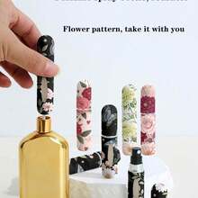 X Milania 1pc 5ml New Butterfly Lovely Printed Perfume Bottle, Small Portable Travel Bottom Direct Filling Spray Bottle, Delicate Spray, Spray Evenly, A Variety Of Print Models To Choose From, Spray Bottle Can Be Reused, Bottom Fill Perfume Design, Carry Around Anytime, Anywhere Use, A Variety Of Styles, Suitable For Use On Various Occasions, For Girlfriend, Friends, Mother, Women's Perfume Spray Bottle - 彩色 - 查看 4