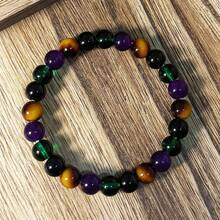 招财手链，手工编织，虎眼石及其他天然宝石，寓意招财纳福。适合日常佩戴，亦可作为节日礼物。 - 多色 - 查看 2