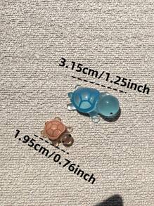 发光鞋配件套装，可爱的 3D 卡通海龟可拆卸发光装饰部件，发光沙滩鞋吊坠，派对和节日的完美礼物