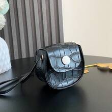 Borsa a tracolla di forma di rossetto alla moda per donna, portamonete in pelle goffrata effetto coccodrillo - A - Visualizzare 12