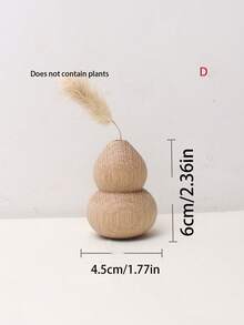 1 件日式简约木制花瓶，家居客厅办公室书桌装饰艺术花瓶摆件 - 彩色 - 查看 7