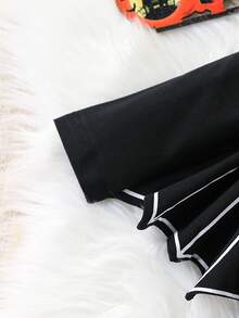 2pcs/Set Baby/Toddler/Halloween/Children Long Sleeve Rompers - Black - View 6