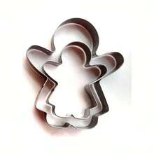 2pcs Gingerbread Man Cookie Cutter Set, Stainless Steel Baking Mold For Gingerbread, Cookies, Cakes, Christmas Baking Tools Christmas Christmas Decorations Christmas Pajamas Christmas Gifts Christmas Decor