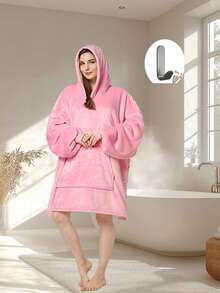 1 Stück tragbare Decken-Kapuze für Frauen und Männer, überlange Kapuzen-Decken-Sweatshirts, dick und warm tragbare Kapuzen-Sweatshirt-Decke, kuschelig und warm Fleece-Decke mit Ärmeln und großer Tasche für Erwachsene und Kinder, kuschelige Kapuzen-Decke als Geschenk für drinnen & Outdoor, tolles Geschenk für Freunde, Familie zu Weihnachten