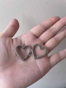 Metal Heart-Shaped Ring Buckle, Spring Clasp For Bag, Clothing Accessory - Multicolor - View 11