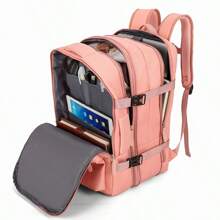 Expandable Lightweight Large Capacity Airline Approved Carry On Backpack, Travel Backpack With Multi Compartments, Functional Laptop Backpack With Luggage Strap, Suitable For Travel, Business, College, School, Outdoor, Camping For Men, Boys, Students Large Capacity Bag