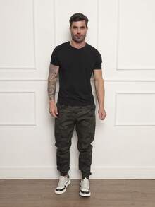 Men's Premium Denim Jogger Pants - Verde Niebla - Ver 2